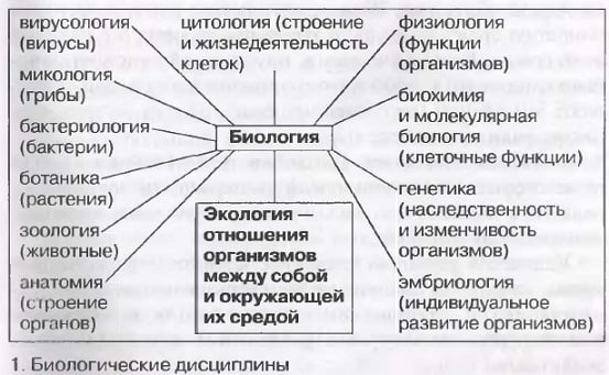 Биологические дисциплины